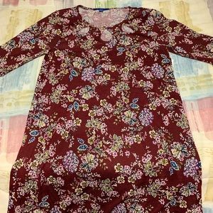 Apt 9 Floral Burgundy Dress